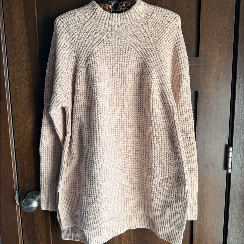 Treasure & Bond from Nordstrom Cream Waffle Crew Neck Sweater